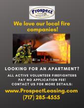 Prospect Leasing Supports Local Fire Companies in Lancaster PA